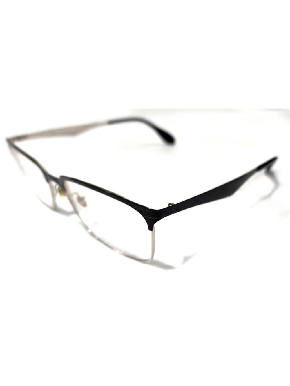 Ray Ban RB6344 2861 Black Square Silver Eyeglasses Frame 56-17 145 Exc
